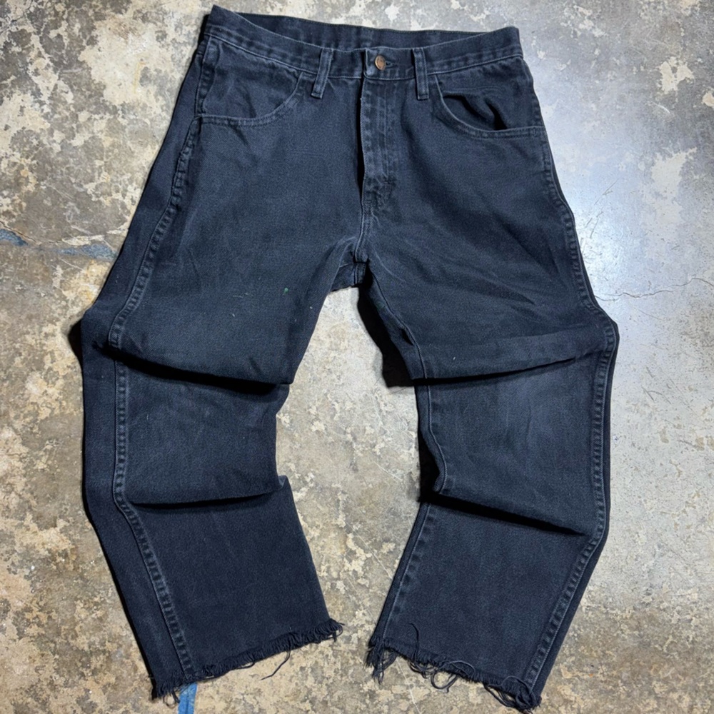 Rustler Black Jeans 30x30 – Distressed Grunge Workwear Pants